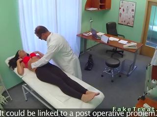 Beguiling tattooed patient fucking her healer in fake hospital