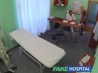 FakeHospital Doctors fabulous blonde wife demands his seed in his office