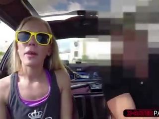 Blondie and beguiling woman tries to sell her car sells her pussy to Shawn