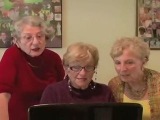 3 Grannies React To Big Black shaft x rated video show movie