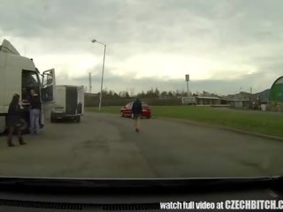 Czech MILF slut Fucked in Car